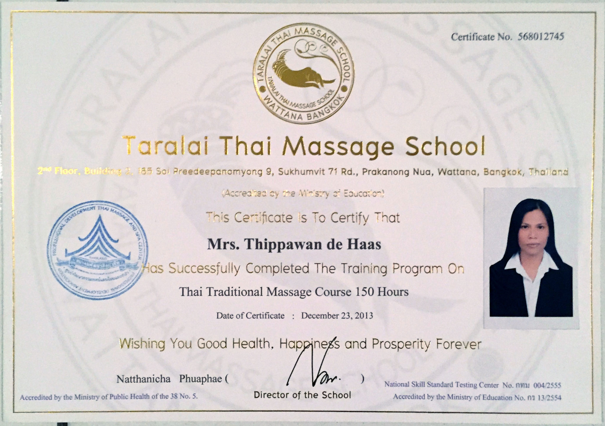 Taralai massage diploma
